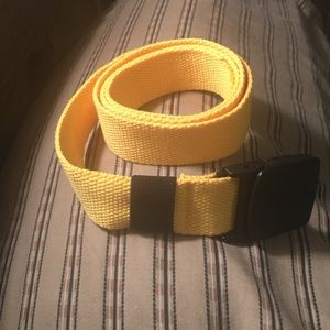Yellow Tape Belt with Buckle